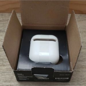 Courant Vegan Leather Air Pods Charging Case -- New in Box - Color Bone